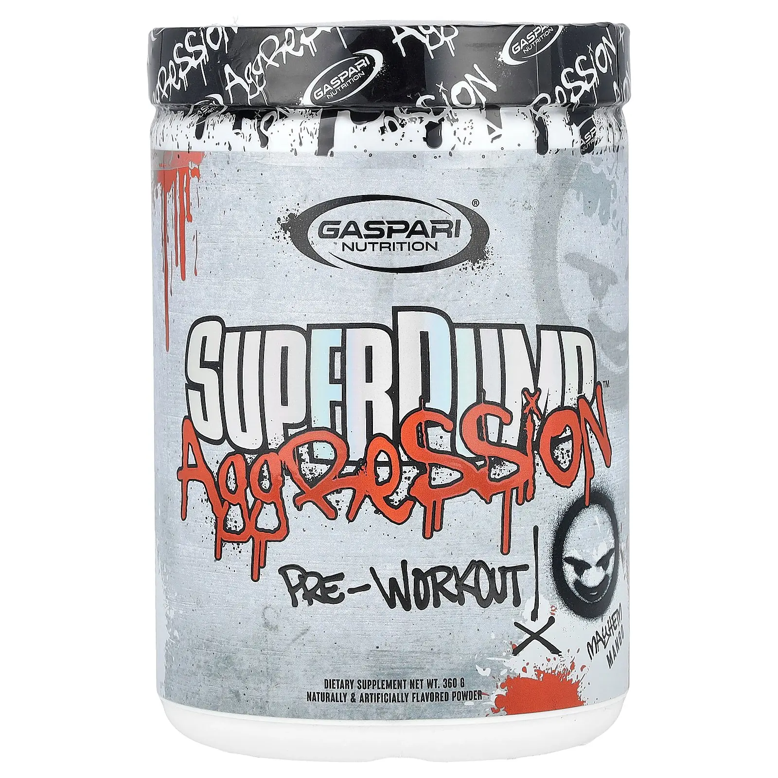 Gaspari Nutrition SuperPump Aggression™ Pre- Workout, Mayhem Mango, 360 g