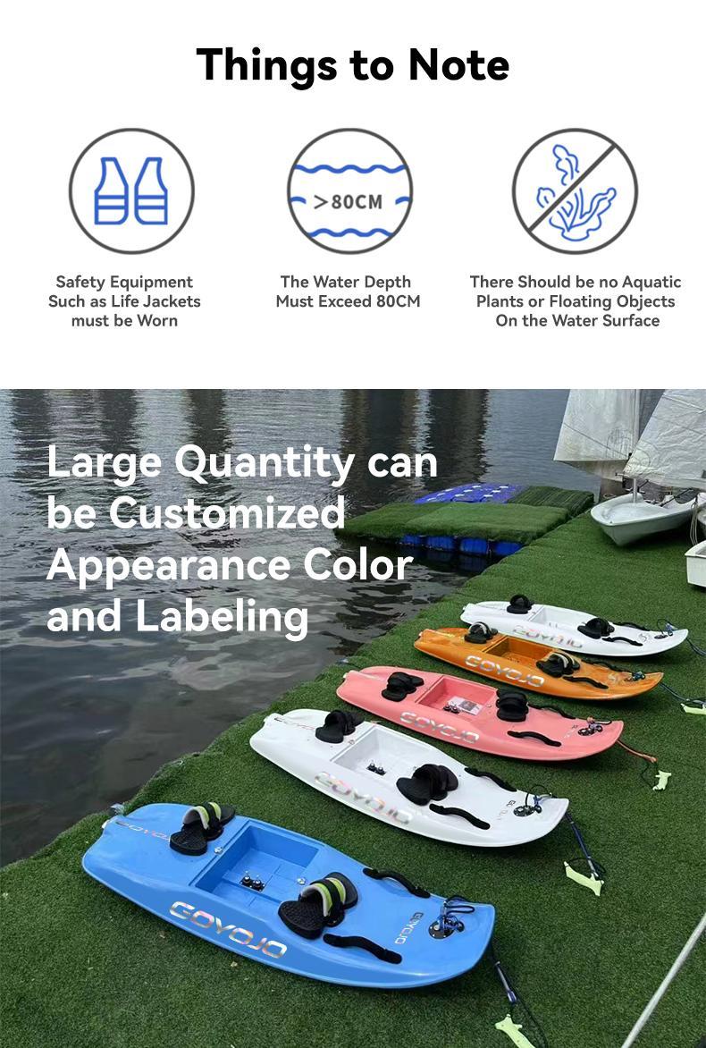 GOYOJO Pro Electric Surfboard Pink 15kW Motor 75Ah Battery 45km/h High Speed Jetboard for Casual & Competitive Surfing