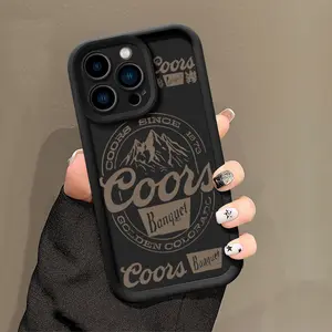 Vintage COORS Letter Pattern Phone Case , Soft Silicone , Fully Protected and Shockproof For iPhone 17 16 15 Pro Max 14 13 12 11 X Plus Air Mini Cover premium slim Anti-Fall Cute Cat S24 Ultra Christmas Magnetic Clear tough Flower trendy leopard case