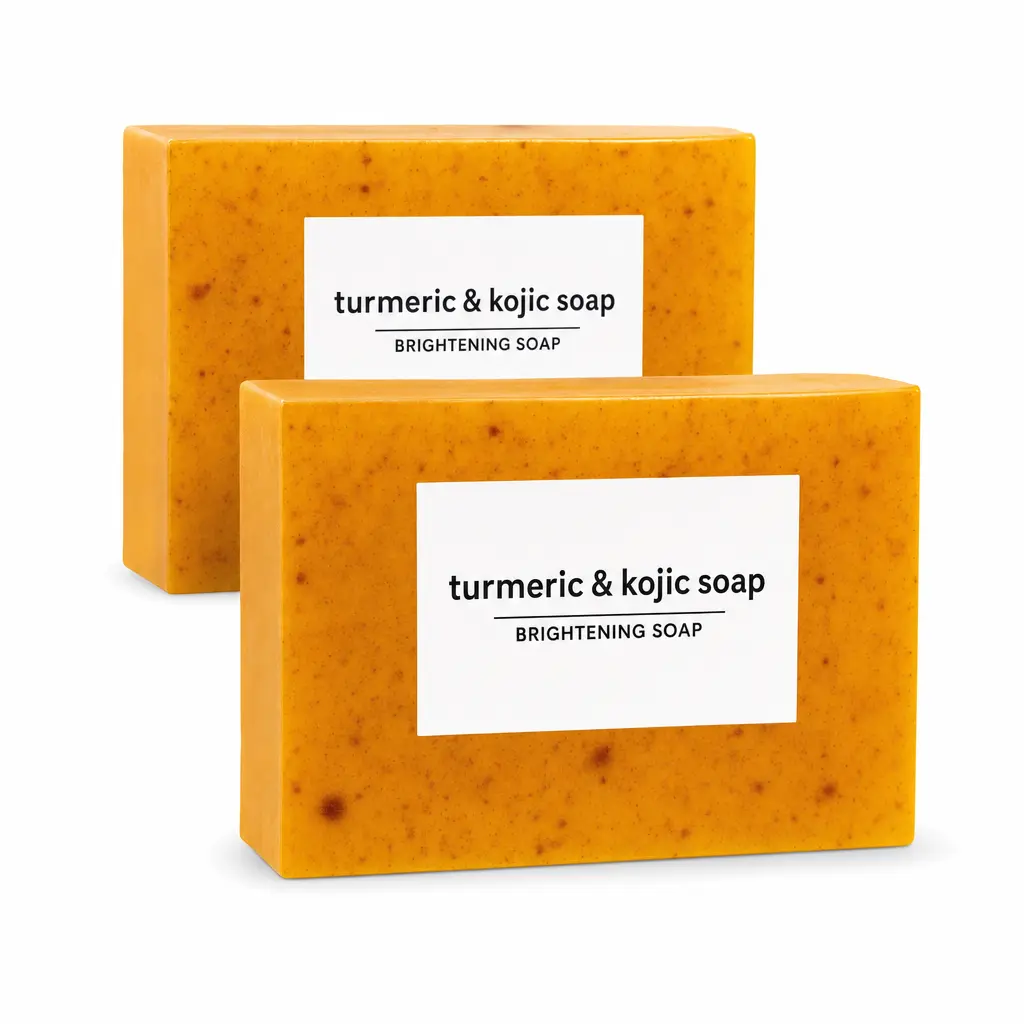 Turmeric & Kojic Acid Soap Bar for Acne, Dark Spots & Hyperpigmentation - Herbal Body Care with Goat's Milk & Honey, Lemon Scent, 4 oz Beauty Products, Self Care Products, Turmeric Bar Soap, Dark Spot Remover, Acne Clearing Products