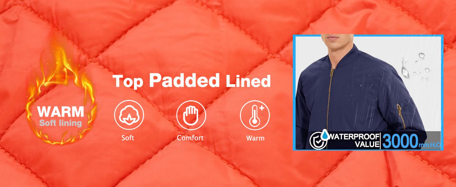 MAGCOMSEN Men's Quilted Bomber Jacket Fall Winter Jacket Warm Windbreaker Full Zip Casual Padded Coats Menswear Tops Fallfreshness Outdoorfun