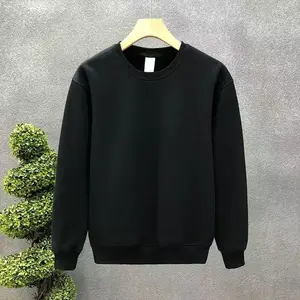 Premium 300g Heavyweight Pure Cotton Blank Crewneck Sweatshirt - Solid Black & White Essential Pullover - Unisex Boxy Boyfriend Fit Oversized Streetwear Basic - High Quality Minimalist Daily Wear