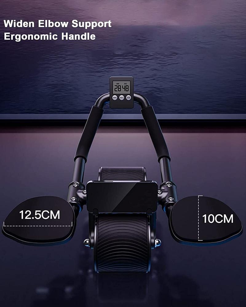 ab roller wheel   workout Abdominal Fitness Wheel for Core Muscles Training Automatic Rebound Ab Roller with Timer