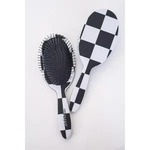 Checkered Detangling Brush - Black