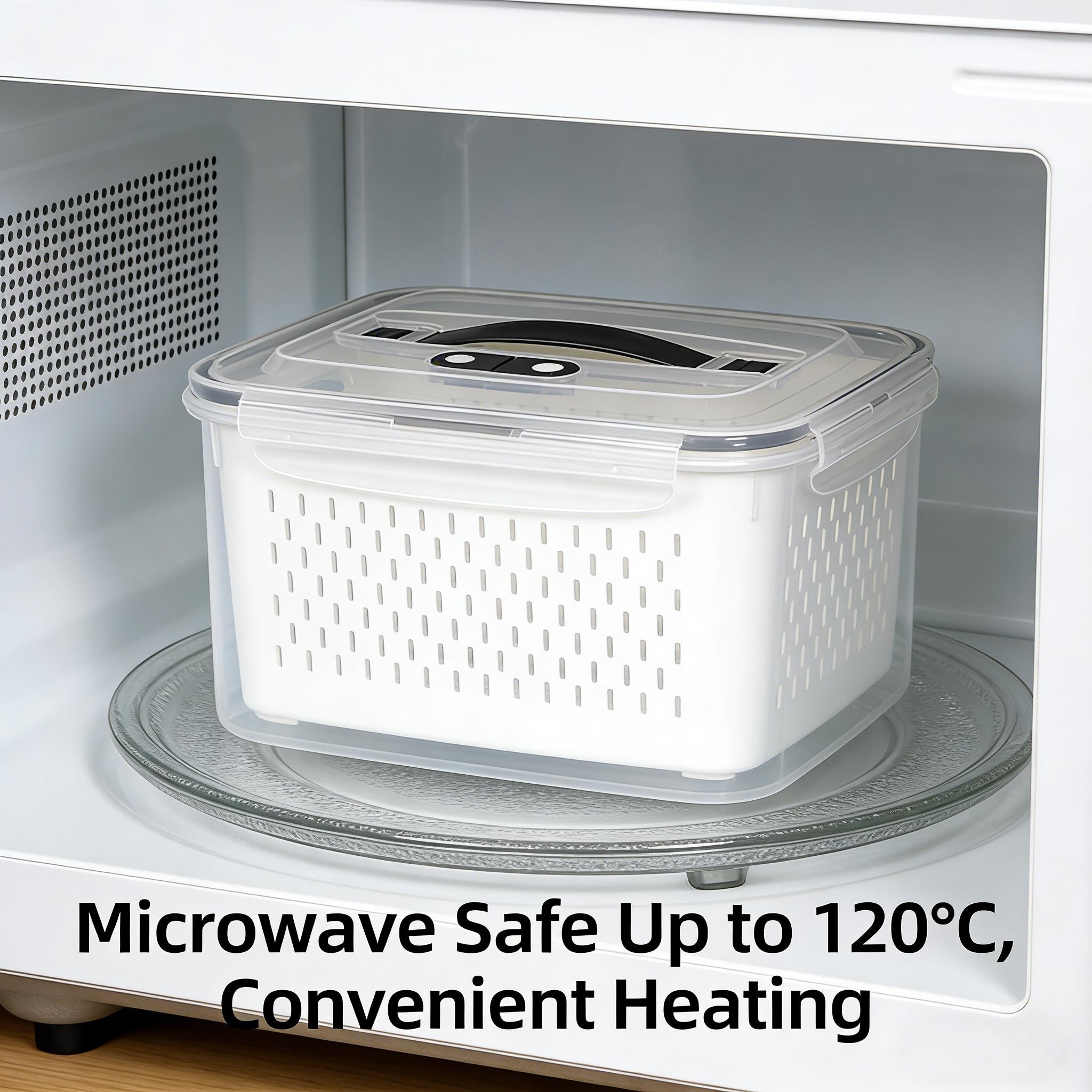 5pcs/3pcs Fridge Storage Organizers - Leakproof Food Storage Containers with Removable Colander - Dishwasher & Microwave Safe Containers,Keep Fruits, Vegetables, Berry, Meat Fresh Longer 5pcs/3pcs Fridge Storage Organizers - Leakproof Food Storage Containers with Removable Colander - Dishwasher & Microwave Safe Containers,Keep Fruits, Vegetables, Berry, Meat Fresh Longer