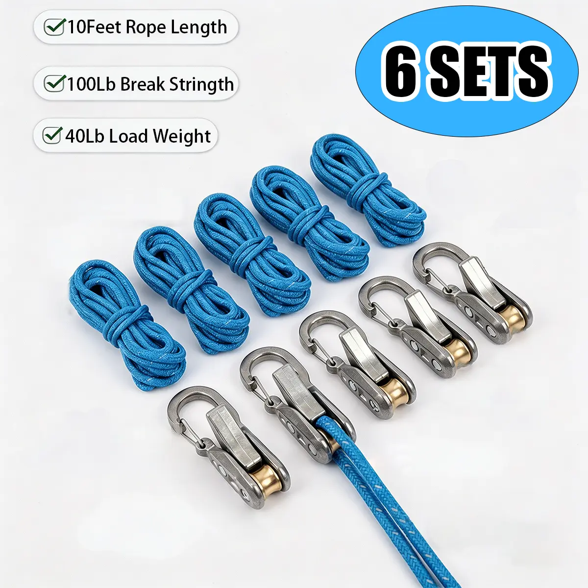 2026 New Retractable Buckle Rope, Durable Adjustable Rope Ratcheting Straps, Practical Fastening Tool for Marine, Camping Use, Multifunction Rope, Belt Buckles