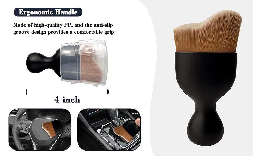 Car Interior Dust Brush, Auto Detailing Brush, Soft Bristles Car Cleaning Brushes, Tool for Air Conditioner Vents, Leather, Computer, Scratch Free, Car Interior Accessories