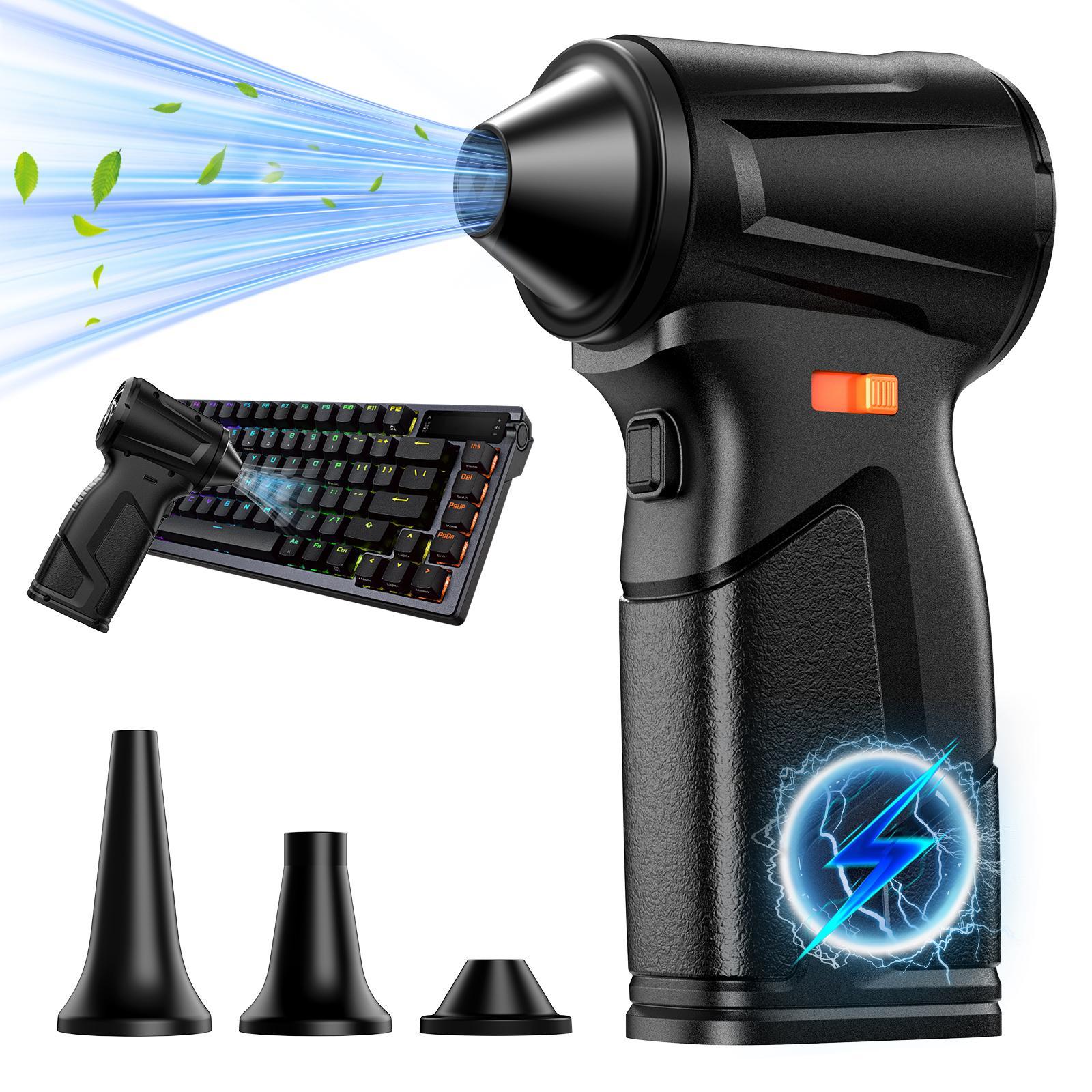 Compresssed Air duster Cordless Leaf Blower Violent Turbo Fan,USB Rechargeable Handheld Cooling Turbo,Portable Waist Fan