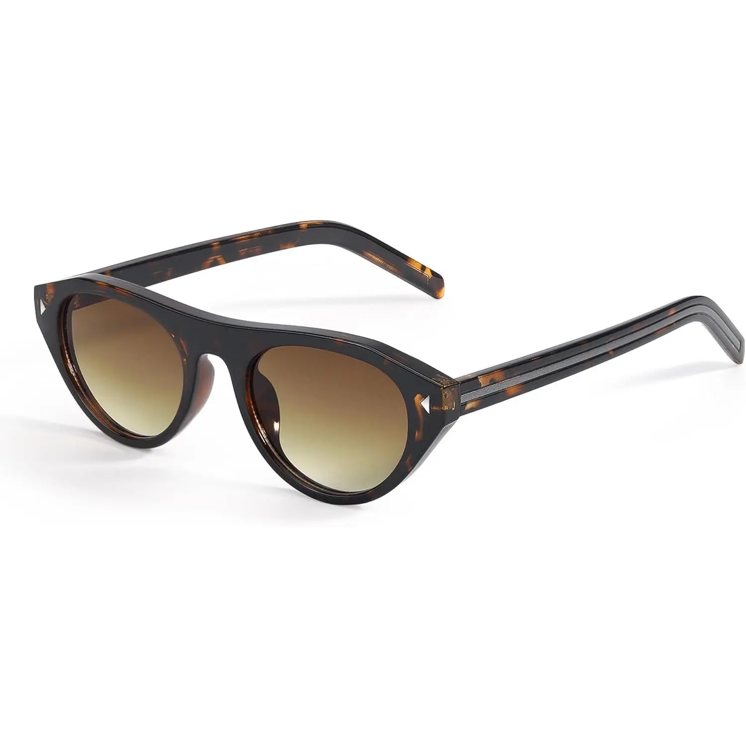 FOZONO 90s-Inspired Women's Oval Cat Eye Sunglasses - Tortoiseshell Fashion Frames, UV400 Anti-UV Protection, Protective Eyewear for Travel, Driving, 90S-Inspired Women's Sunglasses, Protective Women's Sunglasses