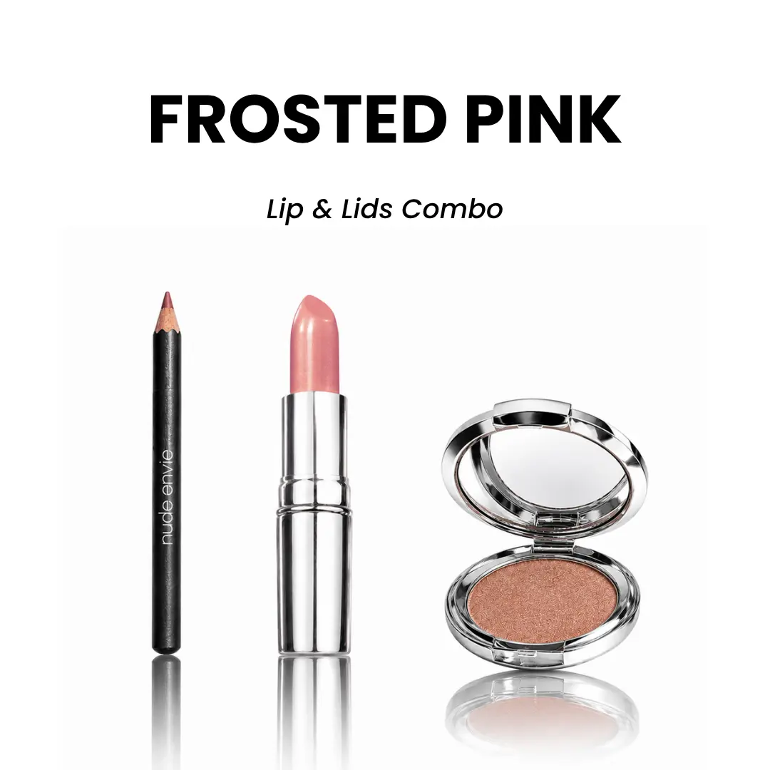 Frosted Pink Lip & Lids Combo Set Lipstick Makeup