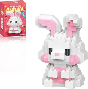 Easter Bundle Easter Building Blocks Compatible for Lego Easter Rabbit Micro Blocks Stacking New Toys Holiday Present Box New Year Gifts for Kids Ages 6+ Boys and Girls（Rabbit）