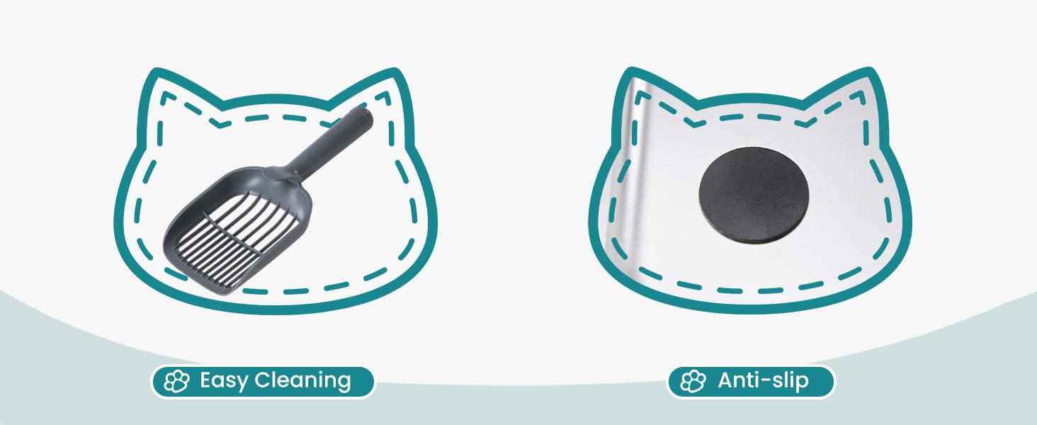 【Upgrade】Large Foldable Enclosed Cat Litter Box with Lid Drawer Easy to Clean Semi-Enclosed Design for Privacy and Odor Control