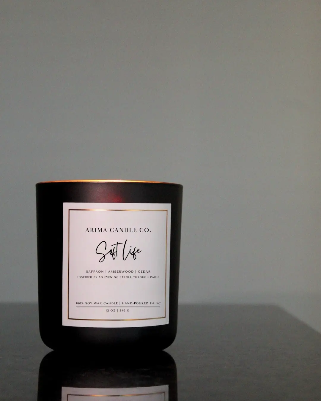 Soft Life | Saffron & Jasmine Scented Soy Wax Candles, 12 ounces
