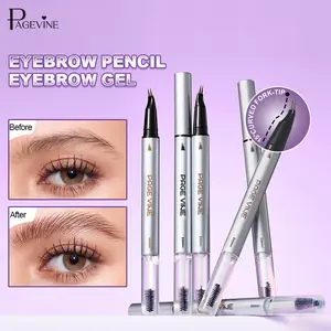 2-in-1 Brow Pen 0.01mm Precision 2-Prong Ultra-Fine Tip 4D Liquid Brow Pen 24H Waterproof Long-Lasting No Fade No Smudge Travel-Friendly Makeup Tool Quick Daily Commute Natural Feathered Brows Beginner-Friendly Hair-Like Brow Tool