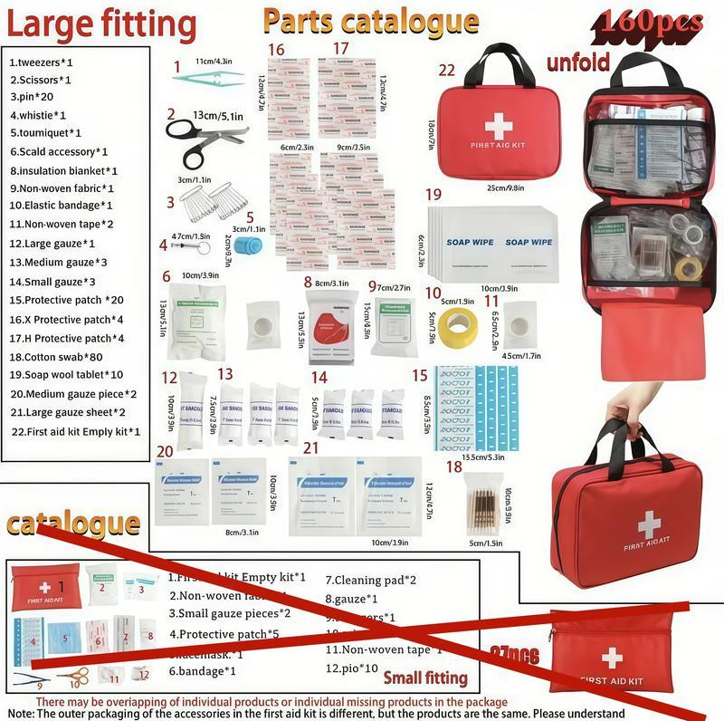 330 Piece First Aid Kit, Premium Waterproof Compact Trauma Medical Kits for Any Emergencies, Ideal for Home, Office, Car, Travel, Outdoor, Camping, Hiking, Boating