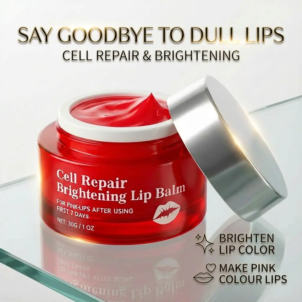 NovacaraX Solid Lip Brightening Balm - 2026 New Mask & Gloss Oil, Plumper, Exfoliates, Moisturizes, Nourishes, Conditioning & Glow Daily Treatment for Smooth, Soft, Natural Pink Lips, Lip Plumper