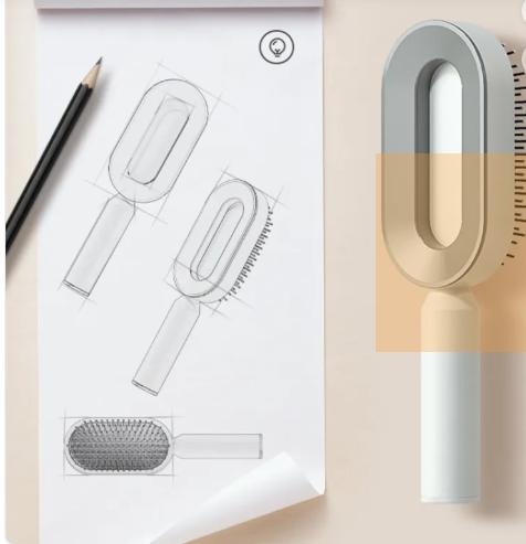 Self Cleaning Hair Brush For Women One-key Cleaning Hair Loss Airbag Massage Scalp Comb Anti-Static Hairbrush