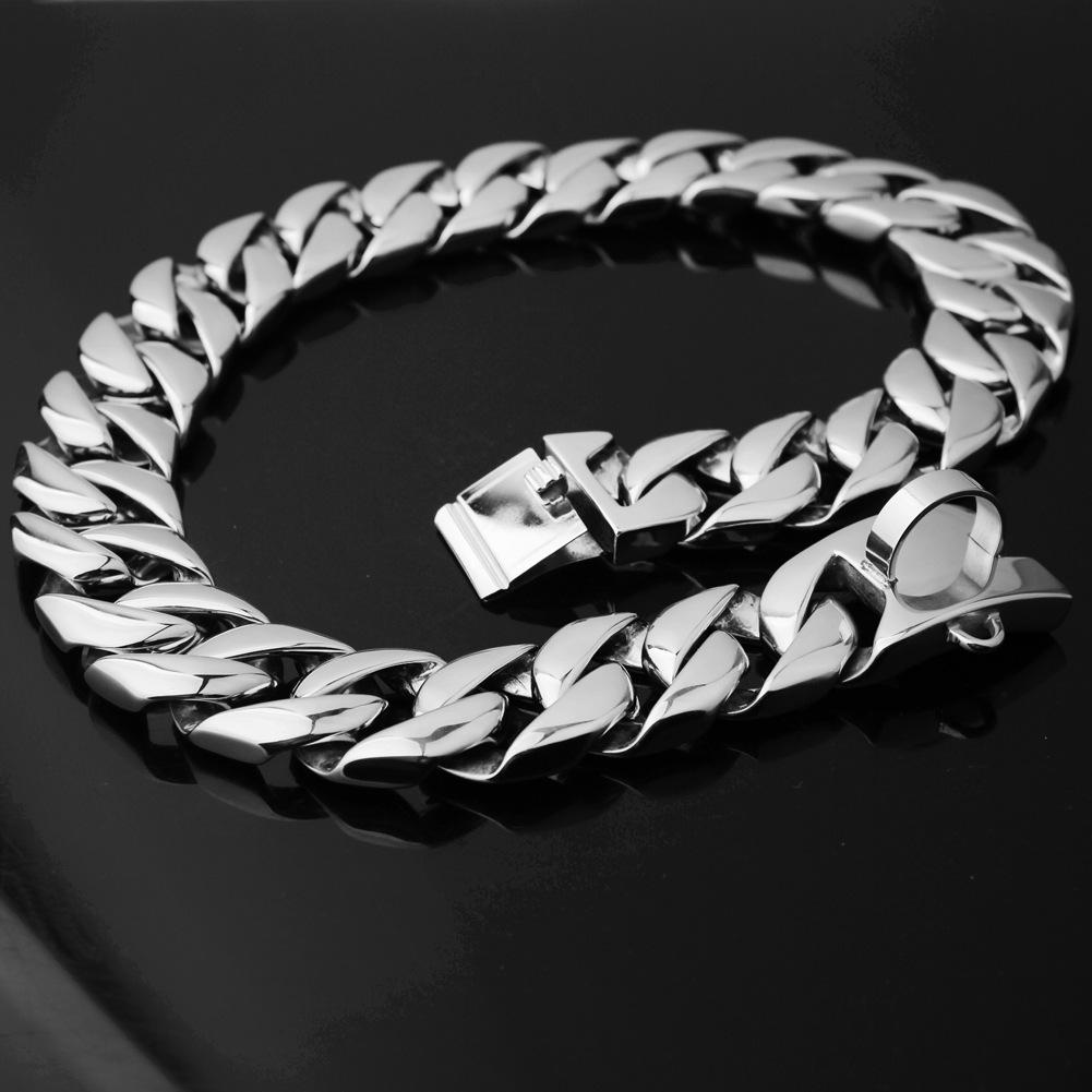 32mm Stainless Steel Dog Collar Dog Necklace Gold Dog Chain Fierce Dog Castro Bully Doberman Bulldog Dog Chain