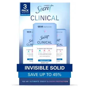 Secret Clinical Strength Invisible Solid Antiperspirant Deodorant 1.6 oz 3 pk