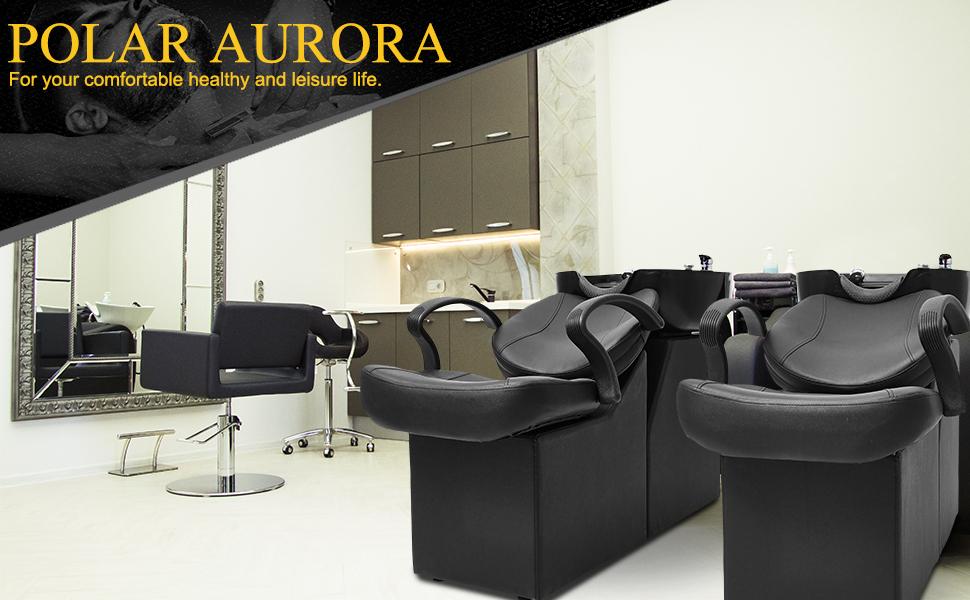 New Backwash Barber Chair ABS Plastic Shampoo Bowl Sink Unit Station Spa Salon Equipment