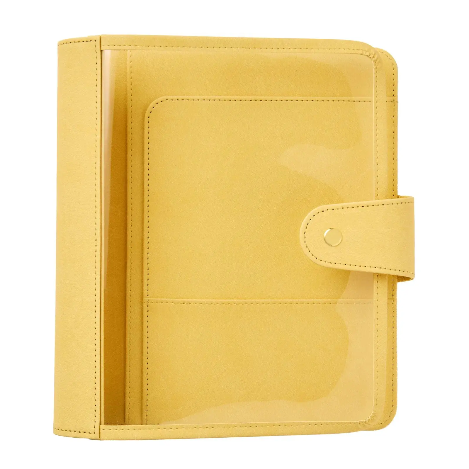 Clear 7x9 Personal Organiser Folio, Butter Color Office Stationery Planner Accessory