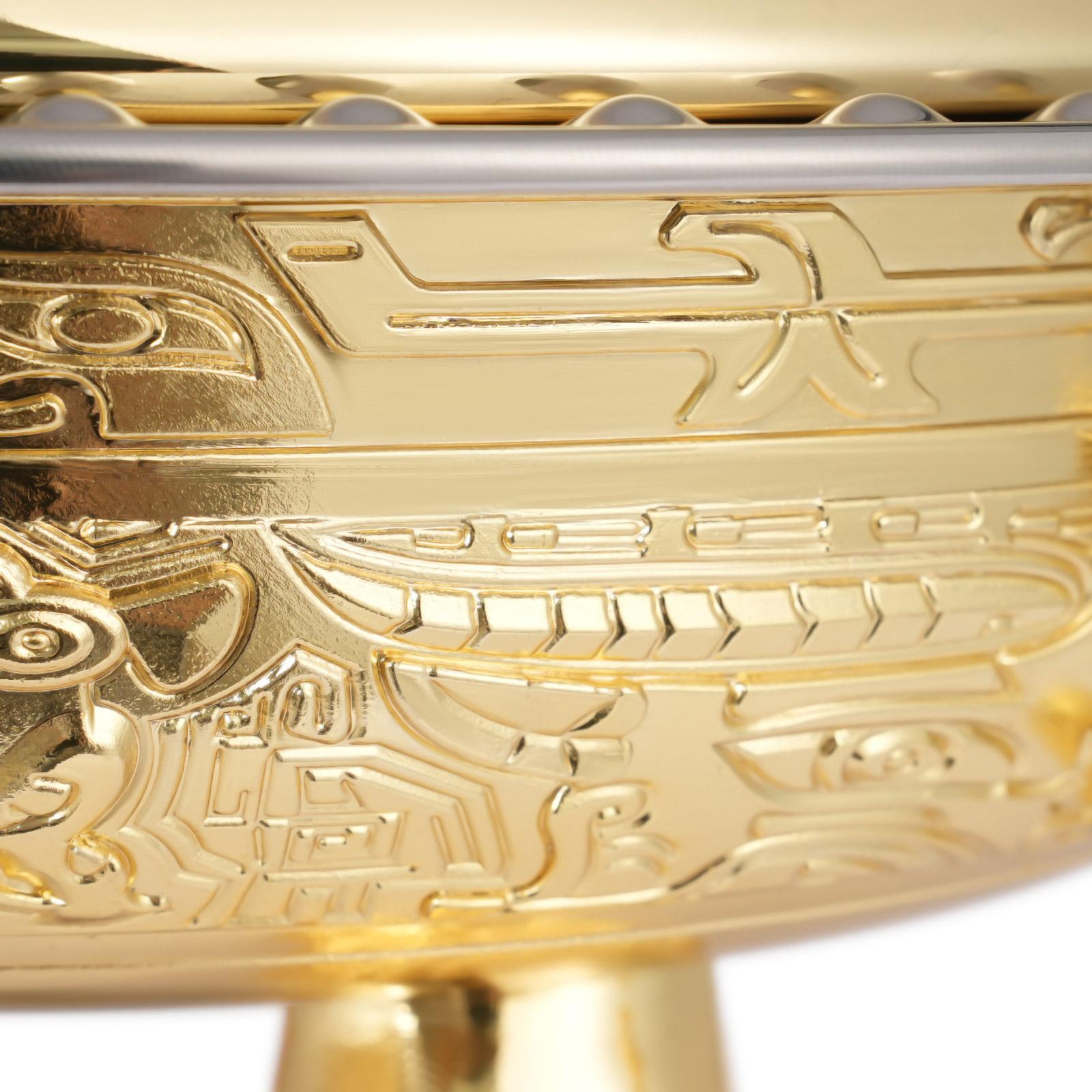 CNCEST 8.7" Traditional Chafing Dishes (Set of 4) Palatial Style Gold Tripod Warmers w/Alcohol Stoves for Catering & Banquets, Home and Party CNCEST 8.7" Traditional Chafing Dishes (Set of 4) Palatial Style Gold Tripod Warmers w/Alcohol Stoves for Catering & Banquets, Home and Party