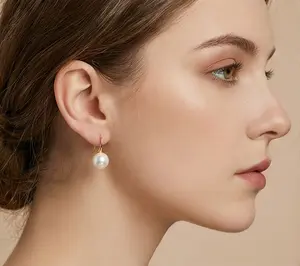 Simple pearl earrings for women