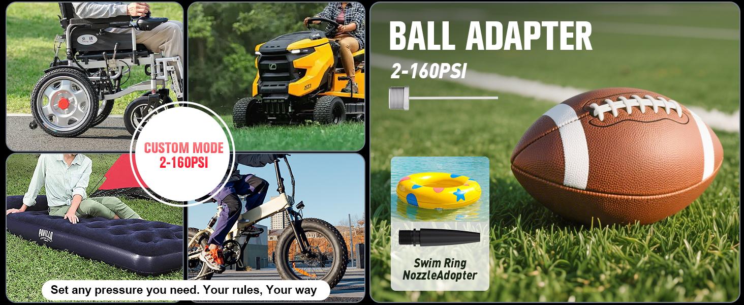 GOOLOO GT160 DUAL Tire Inflator Portable Air Compressor, 4X Faster Dual Cylinder & Upgraded Color LED Screen Portable Air Pump for Car Tires, Auto Shut-off Electric Bike Tire Pump with Pressure Gauge