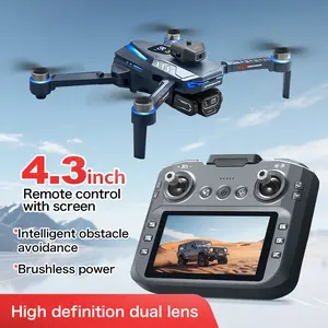 Drone MAX Upgraded Version – Dual Batteries, 4.3" HD Screen Remote, 8K Dual-Camera Obstacle Avoidance, Brushless Motor, Foldable Design, Night-Flight Ready, Ideal for Adults & Beginners