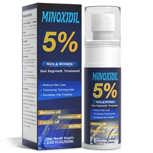 ZYXN 5% Minoxidil Hair Growth Serum for Men & Women with Biotin Batana & Rosemary Extra Strength Solution to Regrow Thicker Hair 2.02FL OZ