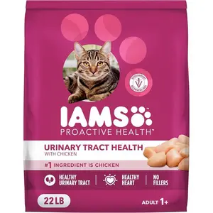 IAMS Proactive Health Adult Urinary Tract Healthy Dry Cat Food with Chicken, 22 lb. Bag