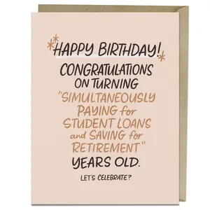 Paying For Student Loans Years Old Birthday Card Paying For Student Loans Years Old Birthday Card