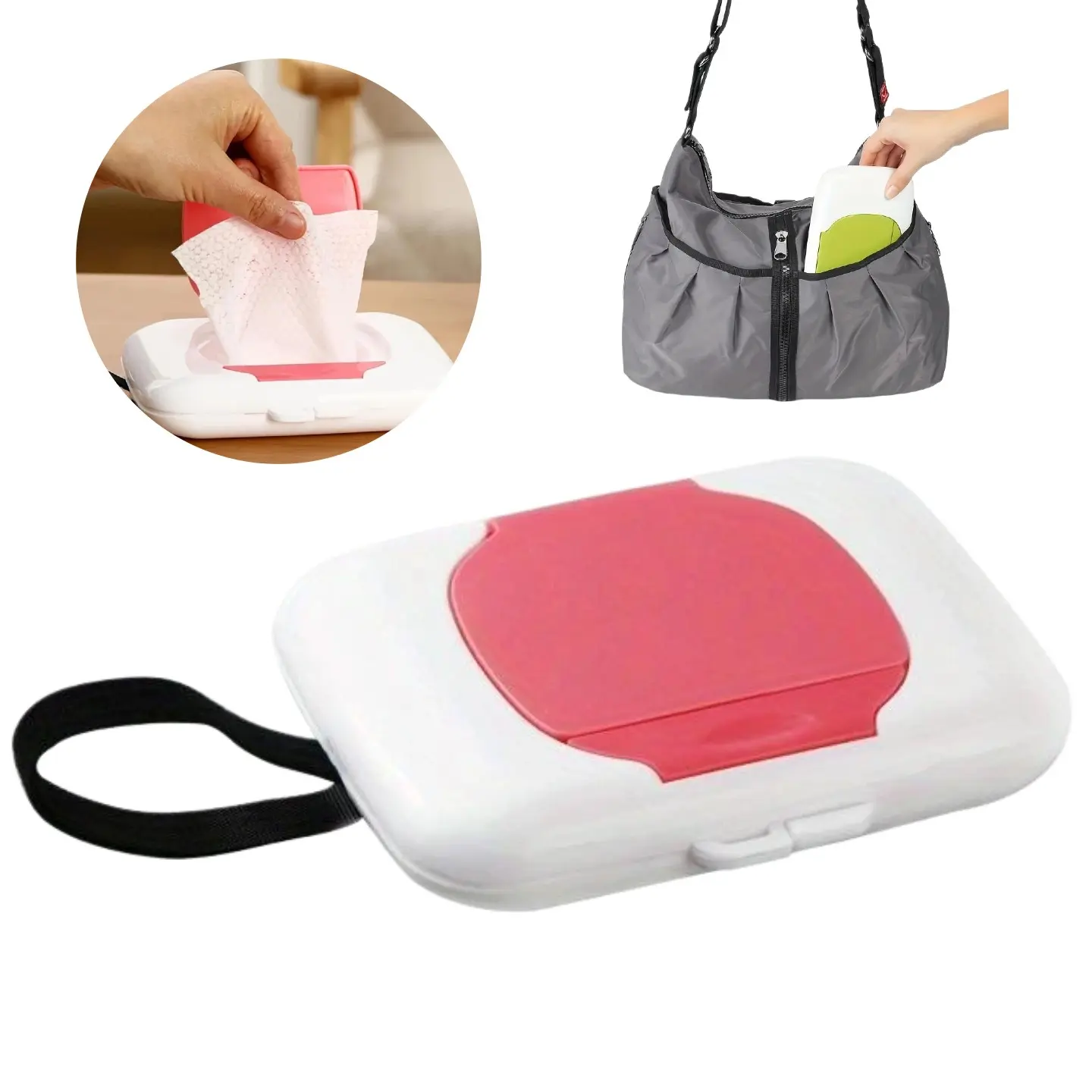 3pcs/2pcs/1pc Portable Wet Wipe Dispenser, Compact Travel Tissue Box Holder, Wet Wipe Storage Box for Outdoor, Nursery, Newborn, Infant, Baby Stroller, and Crib Use