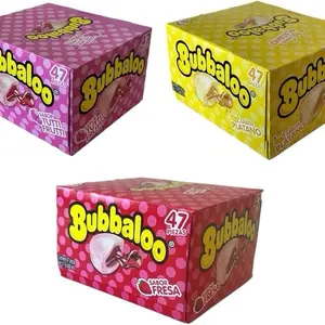 Adam’s Bubbaloo Fresa, Tutti Frutti and Platano 47 pz pak 3