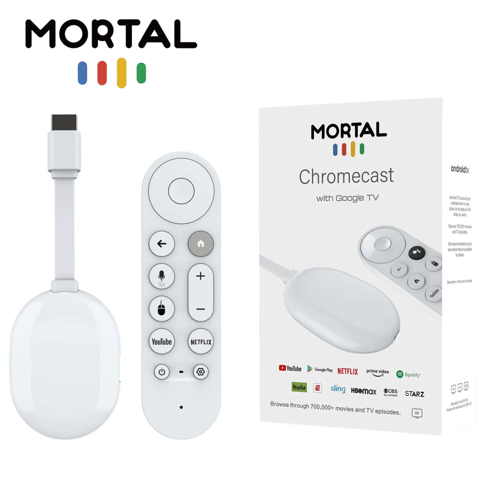 Mortal Q2 Streaming TV Stick, 2026 Android 14 TV Streaming Box, 2GB/16GB, Voice Control, Dual WiFi Mortal Q2 Streaming TV Stick, 2026 Android 14 TV Streaming Box, 2GB/16GB, Voice Control, Dual WiFi