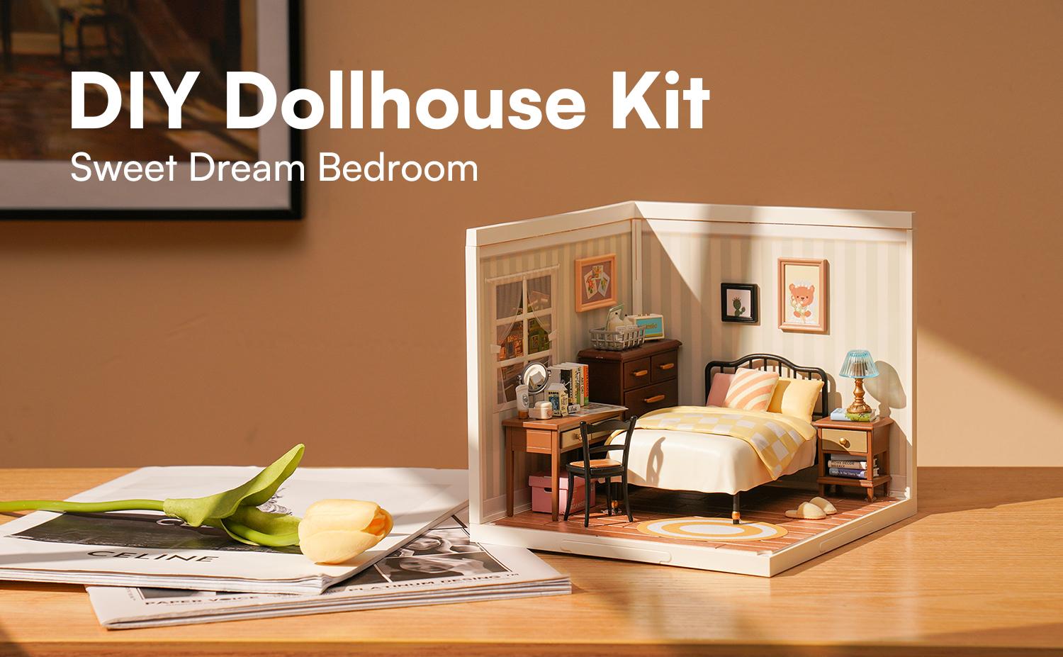 Rolife Sweet Dream Bedroom DIY Plastic Miniature House DW009