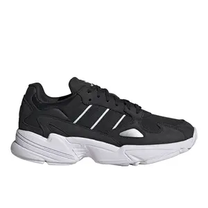 adidas Womens Falcon Lace Up Sneakers Shoes Casual - Black