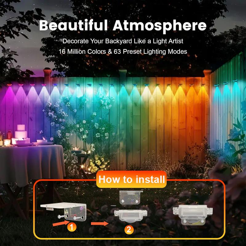 105ft/164ft 16 Million Colors IP67 Waterproof Smart Color Lights 63 Modes TUYA App Voice Control Music Sync Timer for Eaves Walls Pools Lawns Paths Fence 105ft/164ft 16 Million Colors IP67 Waterproof Smart Color Lights 63 Modes TUYA App Voice Control Music Sync Timer for Eaves Walls Pools Lawns Paths Fence