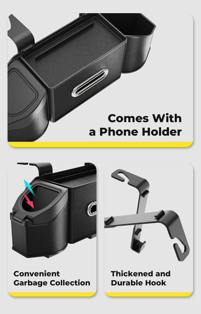 Car Seat Back Storage Box - Simple & Functional Organizer for Car Interiors with Tissue Holder & Trash Can - Enhance Utility Without Clutter #FallFreshness