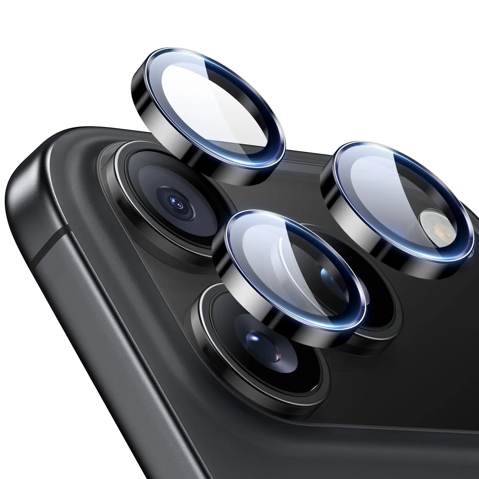 ESR Protective Smartphone Camera Lens Protector for iPhone 17/16/15, Ultra-Tough HD Individual Tempered Glass, Ultra-Thin Scratch-Resistant Mobile Phone Accessory
