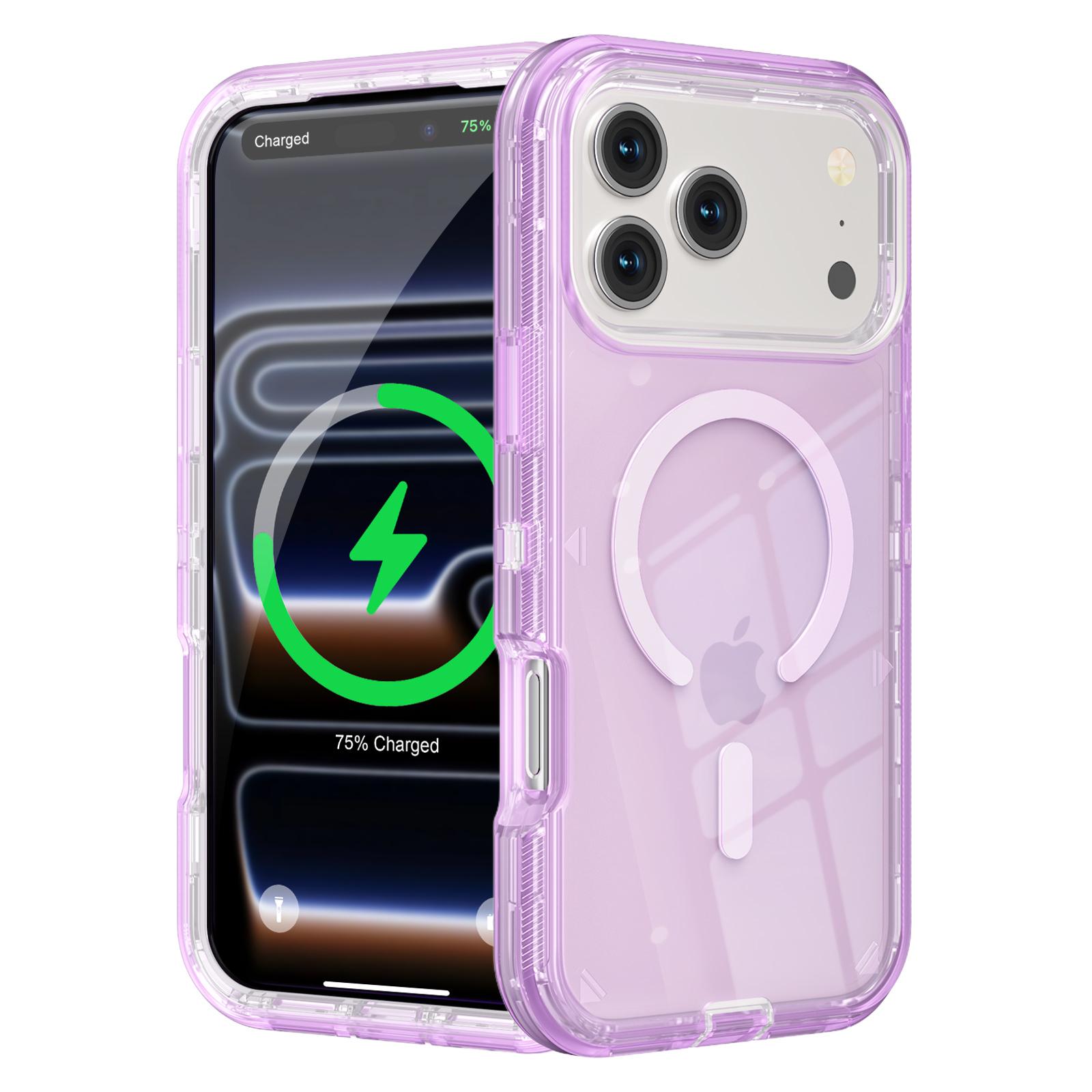 MagSafe Case For iPhone 17 Pro Max 16 15 14 13, Defender Multi-Layer Case Hybrid Heavy Duty Shockproof Case, Magnetic Transparent Clear Cover Protective Smartphone Case For Apple iPhone 17 Air