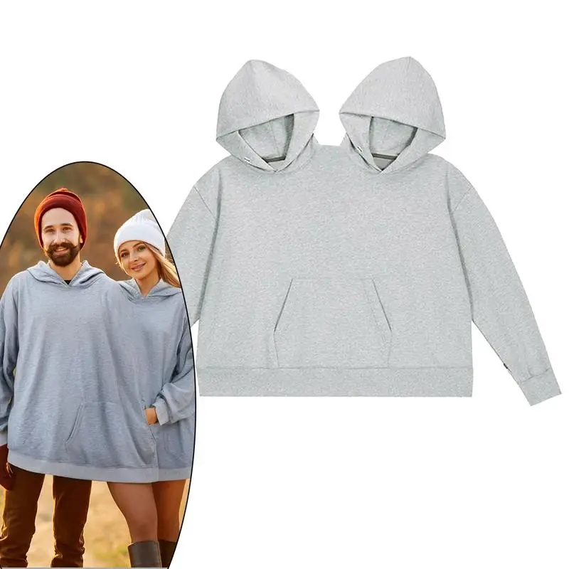 Matching Grey Hoodies for Couples, Couple hoodies, Double hoodies, Couple sweaters,  Round neck sweatshirts- Oversized Crewneck Long Sleeve Unisex Casual Wear - Perfect Valentine's Day Gift - Women's & Men's Suits Clothes Womenswear Couple Set Basic tikto