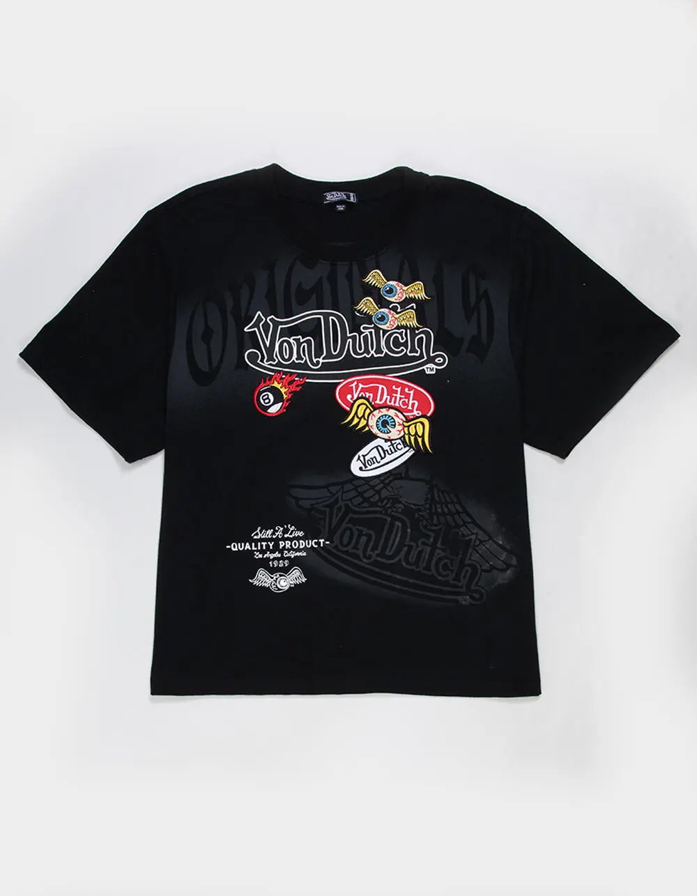 VON DUTCH Patches Mens Boxy Tee