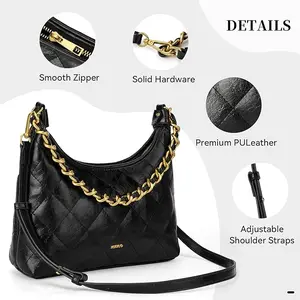 Crescent Shoulder Bag for Women Retro Vintage Hobo Handbag Cute Crossbody Purse with Adjustable Strap