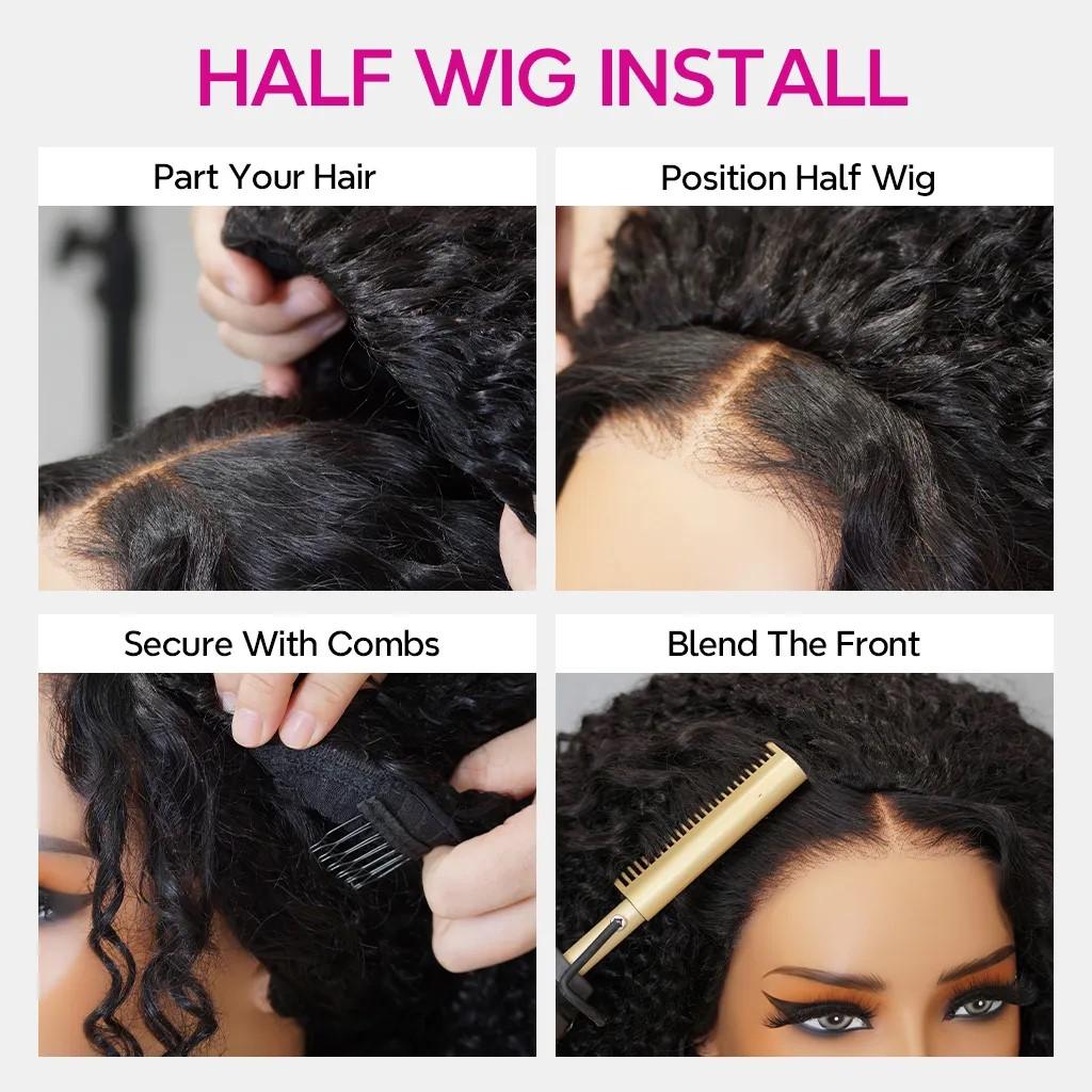 Tinashe Yaki Body Half Wig Invisible Hairline Yaki Straight Kinky Curly Deep Curly Half Wig Human Hair Wigs with Drawstring Cap Design for Easy Wear and Stable Fit Tinashe Yaki Body Half Wig Invisible Hairline Yaki Straight Kinky Curly Deep Curly Half Wig Human Hair Wigs with Drawstring Cap Design for Easy Wear and Stable Fit