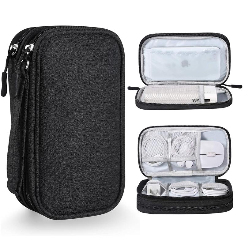 [Free!!ship] BMTWE Cable Storage Bag Travel Large-Capacity Storage Bag Portable Double-Layer Waterproof Bag for Phone Earphone Charger Cables Ideal Gift for Business Travel Outdoor