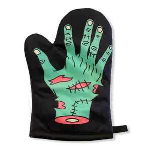 Zombie Hand Oven Mitt Funny Halloween Undead Graphic Novelty Kitchen Accessories Funny Graphic Kitchenware Bakeware Halloween  Funny Food  Novelty Cookware Black