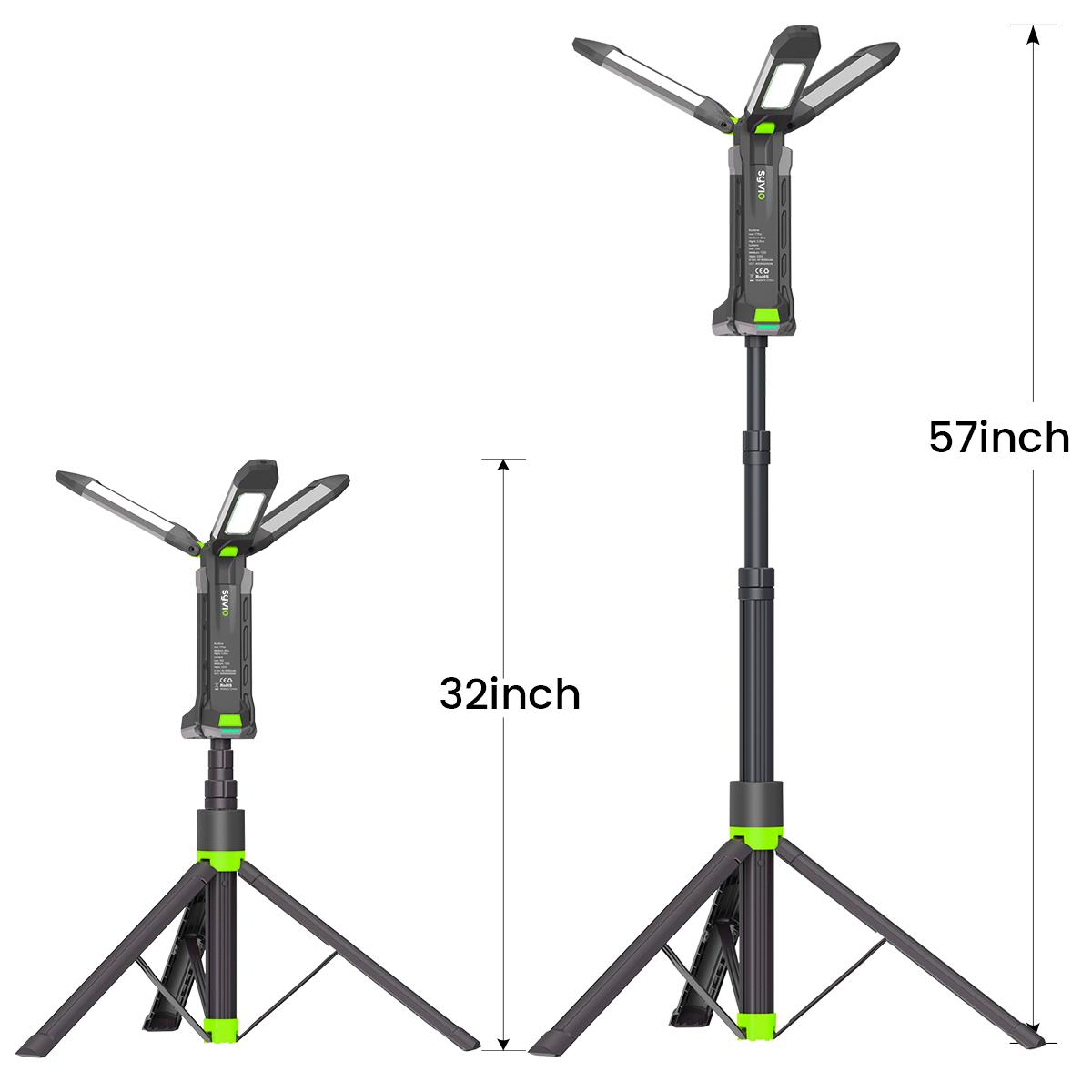 [3 OFF] GoGonova 3in1 Cordless Work Light with Hanging, Magnetic Attachment, Standing, Tri-Combination , 8AH Battery, 700/1200/2200 Lumen, 4000K/6500K Dimmable with Detachable Tripod for Outdoor work, Emergency, Camping, Fishing, Garag