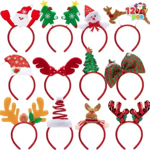 12 PCS Christmas Holiday Cute Headbands, Great Fun and Festive