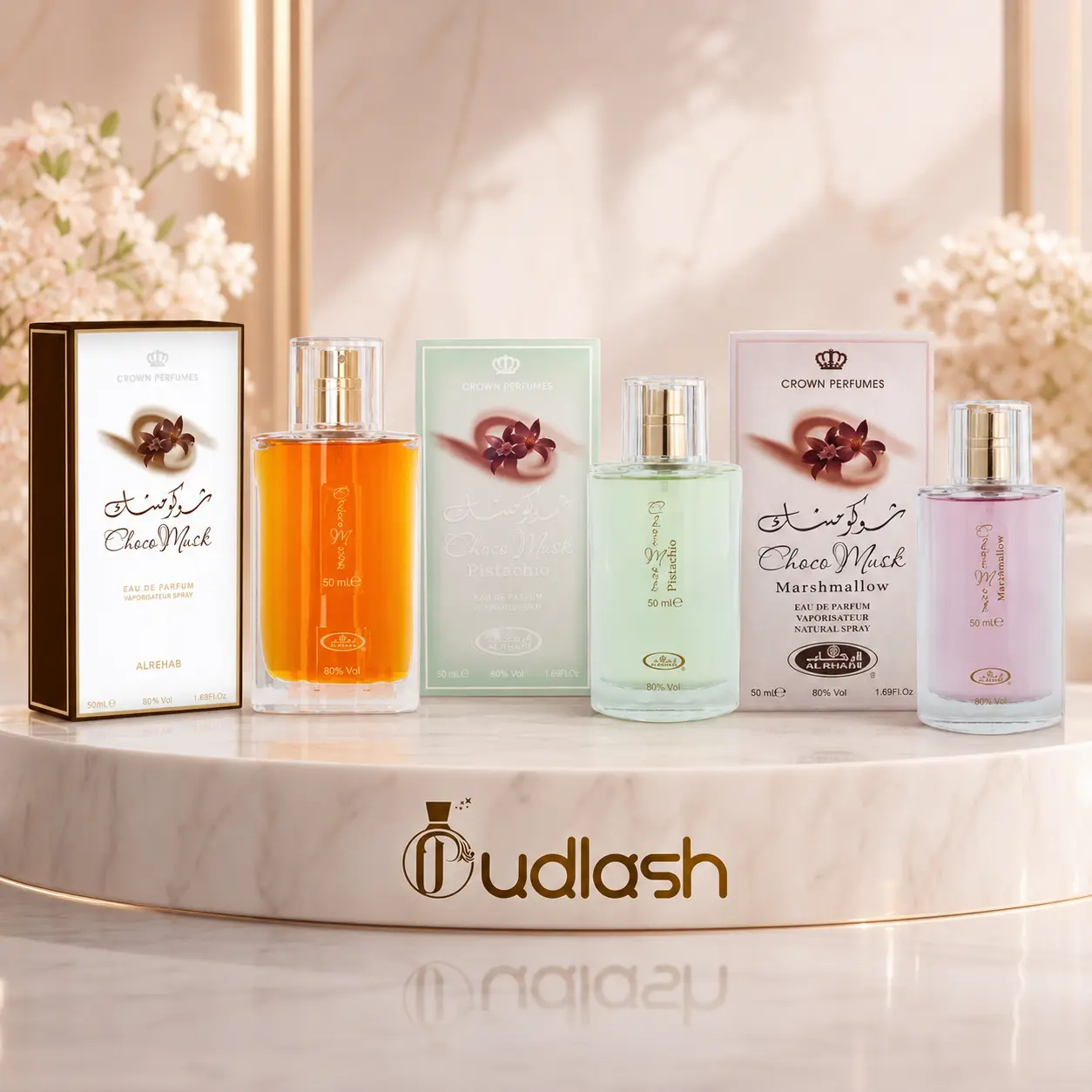 Al Rehab | Choco Musk + Marshmallow Musk + Pistachio Musk | Eau De Parfum | Unisex Fragrance | 50ML | Chocolate - Pistachio - Marshmallow Fragrance Notes